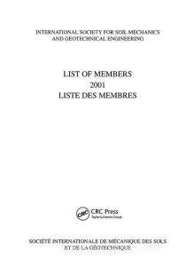 List of Members 2001: ISSMGE edito da Taylor & Francis Ltd