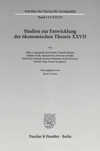 Studien zur Entwicklung der ökonomischen Theorie XXVII edito da Duncker & Humblot GmbH