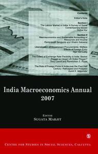 India Macroeconomics Annual 2007 di Sugata Marjit edito da SAGE Publications Pvt. Ltd