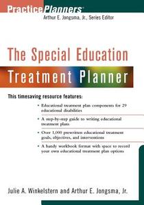 The Special Education Treatment Planner di Julie A. Winkelstern, Arthur E. Jr. Jongsma edito da John Wiley & Sons