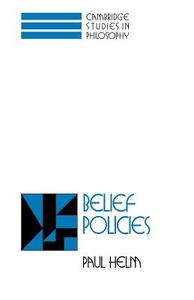 Belief Policies di Paul Helm edito da Cambridge University Press