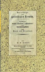 Johann Kaspar Hechtel: Beiträge zur geselligen Freude di Johann Kaspar Hechtel edito da Books on Demand