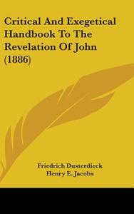 Critical and Exegetical Handbook to the Revelation of John (1886) di Friedrich Dusterdieck edito da Kessinger Publishing