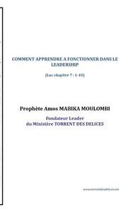 COMMENT APPRENDRE A FONCTIONNER DANS LE LEADERSHIP di ARMAND PROPHETE AMOS MABIKA MOULOMBI edito da Books on Demand