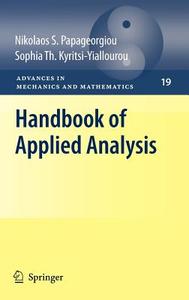Handbook of Applied Analysis di Nikolaos S. Papageorgiou, Sophia Th Kyritsi-Yiallourou edito da SPRINGER NATURE