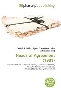Heads Of Agreement (1981) edito da Vdm Publishing House