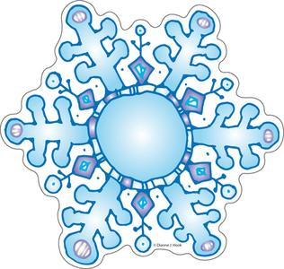 Snowflakes Colorful Cut-Outs edito da D. J. Inkers