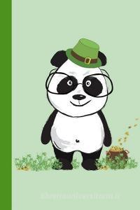 Journal: Cute Panda Bear St Patrick's Day Notebook in Green 6 X 9 with 108 Blank and Lined Pages for Writing, Drawing, R di Rainy Day Journals edito da INDEPENDENTLY PUBLISHED