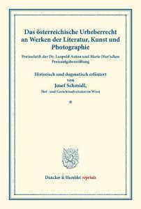 Das österreichische Urheberrecht di Josef Schmidl edito da Duncker & Humblot