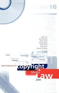 The Yearbook of Copyright and Media Law: Volume V: 2000 di Eric Barendt edito da OXFORD UNIV PR