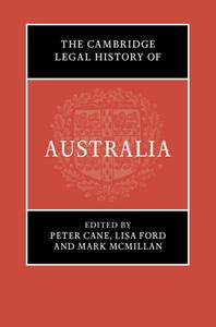 The Cambridge Legal History Of Australia edito da Cambridge University Press