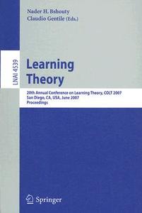 Learning Theory edito da Springer-Verlag GmbH