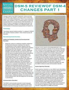 DSM-5 Review of DSM-4 Changes Part I (Speedy Study Guides) di Speedy Publishing Llc edito da Dot EDU