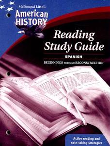 American History Reading Study Guide: Beginnings Through Reconstruction edito da Holt McDougal