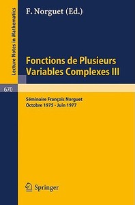 Fonctions de Plusieurs Variables Complexes III edito da Springer Berlin Heidelberg