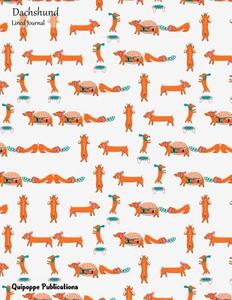 Dachshund Lined Journal: Medium Lined Journaling Notebook, Dachshund Crazy Dachshund Pattern Jb85 Cover, 8.5x11," 204 Pages di Quipoppe Publications edito da Createspace Independent Publishing Platform