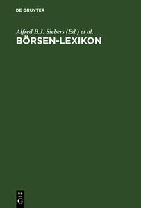 Börsen-Lexikon edito da De Gruyter Oldenbourg