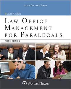 Law Office Management for Paralegals di Laurel A. Vietzen edito da ASPEN PUBL