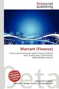 Warrant (Finance) con Spedizione Gratuita 9786133659476 in Economics