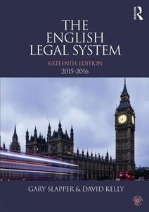 The English Legal System di Gary Slapper edito da Taylor & Francis Ltd