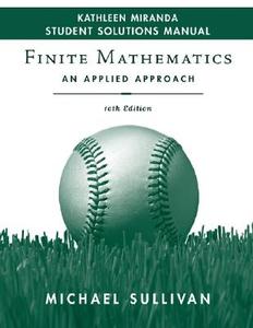 Finite Mathematics di Michael Sullivan edito da John Wiley And Sons Ltd