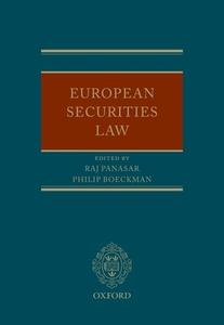 European Securities Law di Raj Panasar, Philip Boeckman edito da Oxford University Press