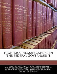 High Risk: Human Capital In The Federal Government edito da Bibliogov