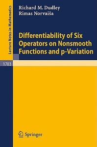 Differentiability of Six Operators on Nonsmooth Functions and p-Variation di R. M. Dudley, R. Norvaisa edito da Springer Berlin Heidelberg