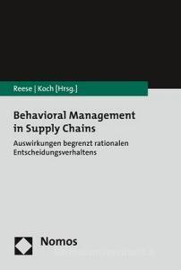 Behavioral Management in Supply Chains edito da Nomos Verlagsges.MBH + Co
