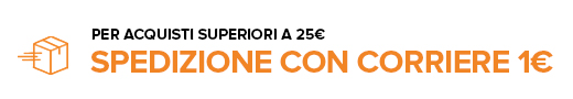 Spedizione senza minimo di spesa Spedizione con Corriere a 1€